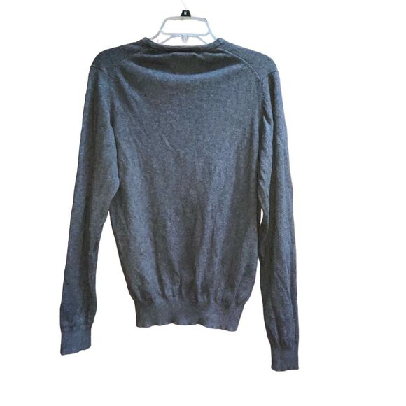 Springfield Cashmere Blend Men's M Gray Neon Skull Print Pullover Sweater - Picture 3 of 6